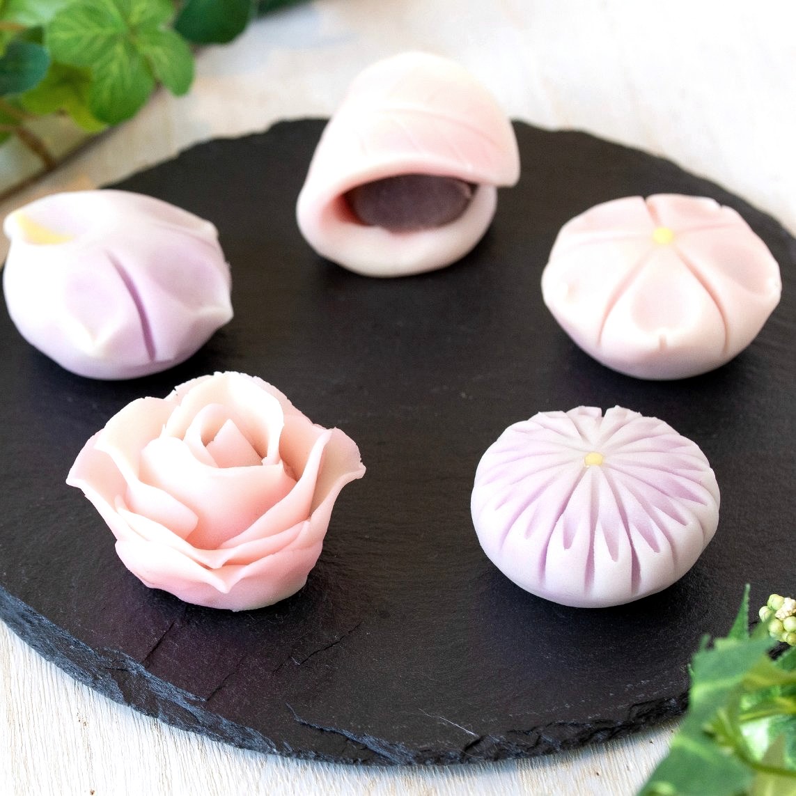 Beautiful pink wagashi